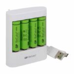 4 Baterías AA GP+ cargador