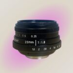 Lente RISESPRAY 25mm f 1:1.8, montura hilo C + adaptador de montura C a EOS.M